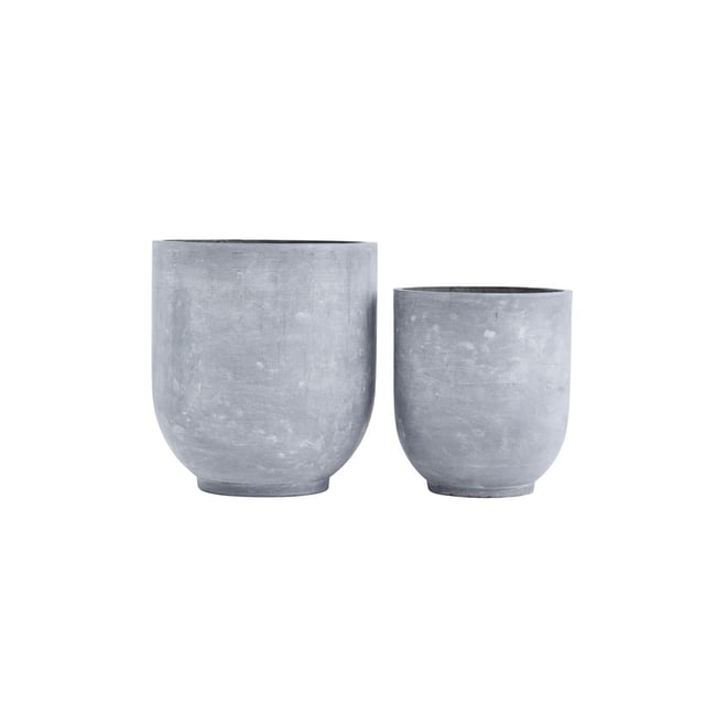 Cache-Pot Gard gris clair lot de 2 Couleur v002229 <span itemprop=