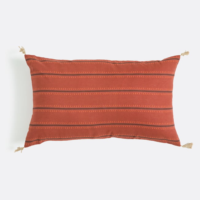 Housse de coussin 30x50 cm, coton, Aldea terracotta <span itemprop=