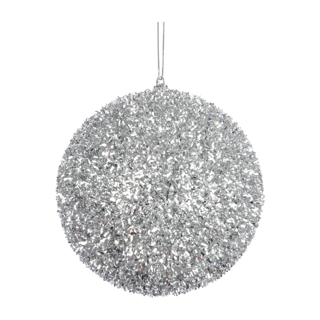 1 boule polyfoam decore paillette argent Couleur argent <span itemprop=