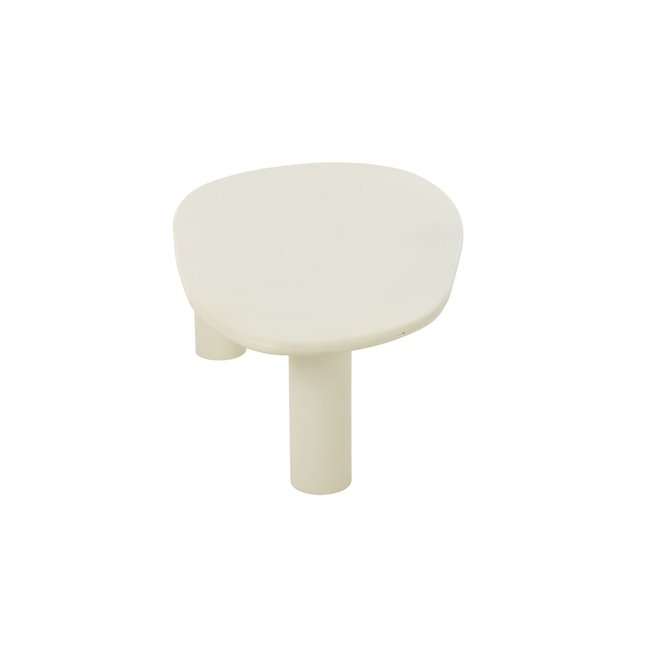 Table basse organique en bois blanc L108 - AMED Couleur blanc <span itemprop=