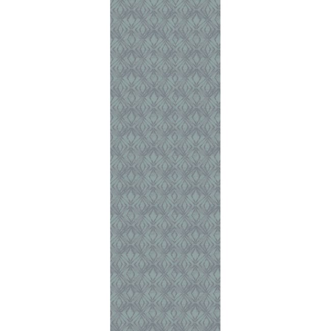 Chemin de table pur coton MILLE IKATS zinc <span itemprop=