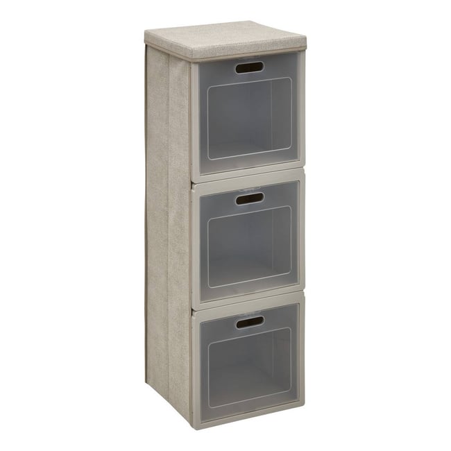 Rangement rectangulaire pliable CUBE'N DOOR Couleur beige <span itemprop=
