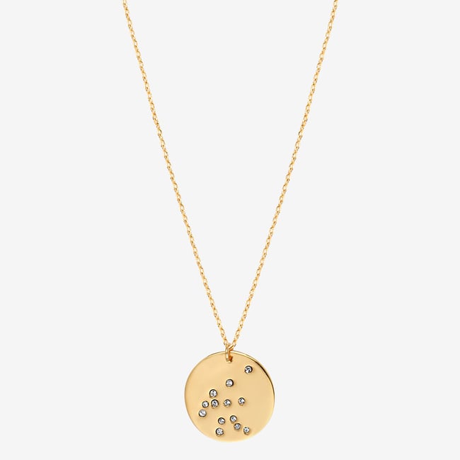 Collier doré verseau - galaxie - Verseau cristal blanc <span itemprop=