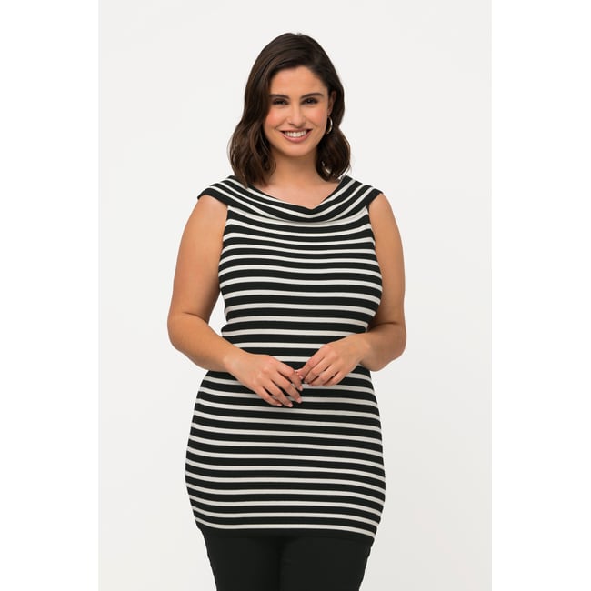 Débardeur en maille à encolure noir <span itemprop=