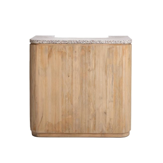 Meuble bar en bois de manguier et terrazzo  LOU Couleur v002237 <span itemprop=