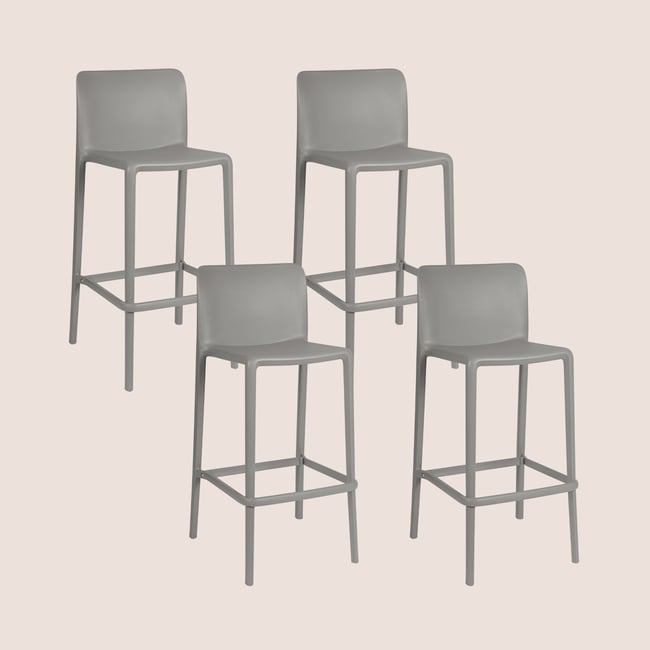 Tabourets de bar d'extérieur avec repose-pieds (lot de 4) - EOLE - HELLIN, DEPUIS 1862