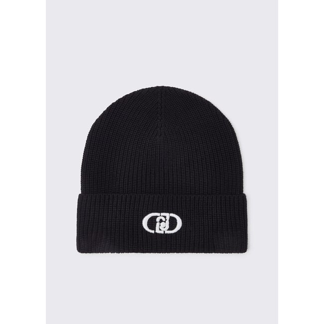 Chapeau en maille avec logo noir <span itemprop=