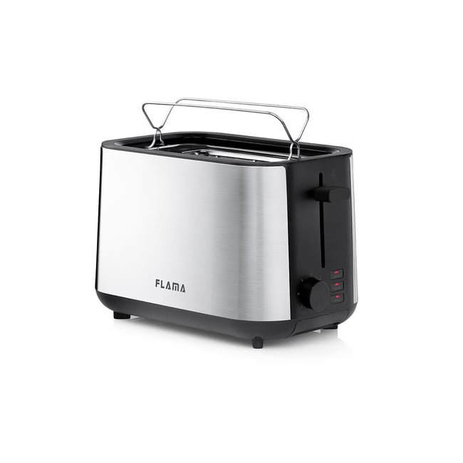 Torradeira Preta Inox 980W 961FL, FLAMA inox <span itemprop=