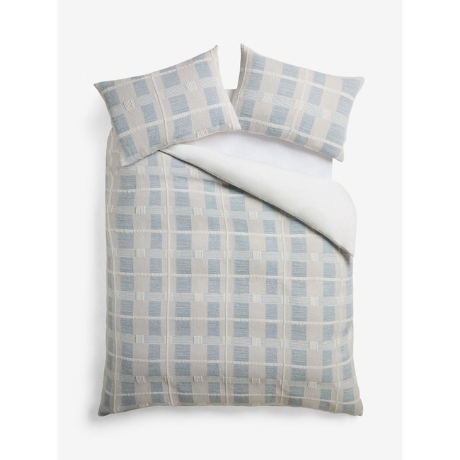 Housse de couette et taie d’oreiller bleu <span itemprop=