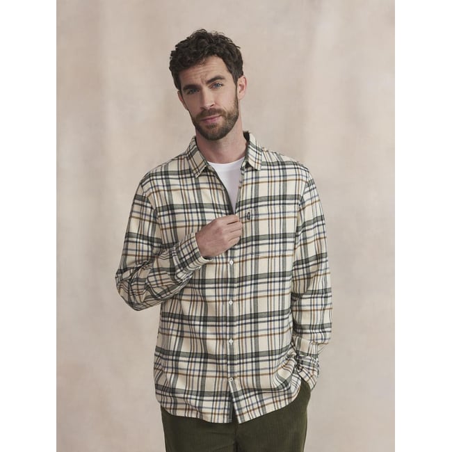 Chemise manches longues FRANKCHE beige <span itemprop=