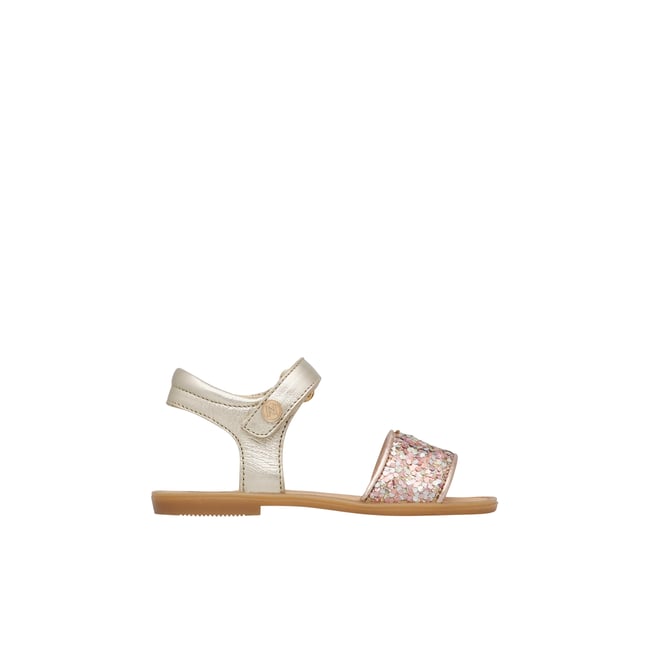 Sandales en cuir NIAE platine- <span itemprop=