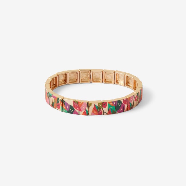Bracelet Balagane imprimé tropical multicolore <span itemprop=