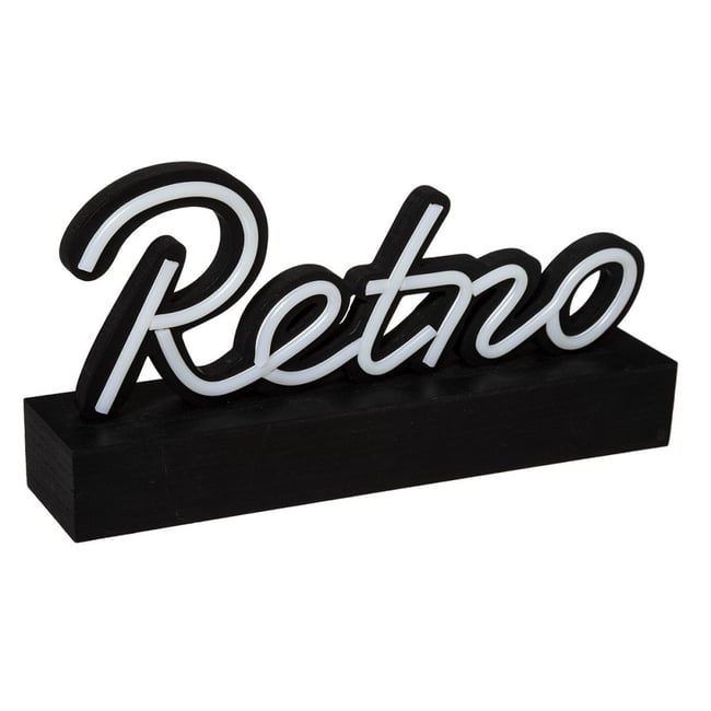 Mot Déco Lumineux Led Rétro Noir Couleur v002228 <span itemprop=