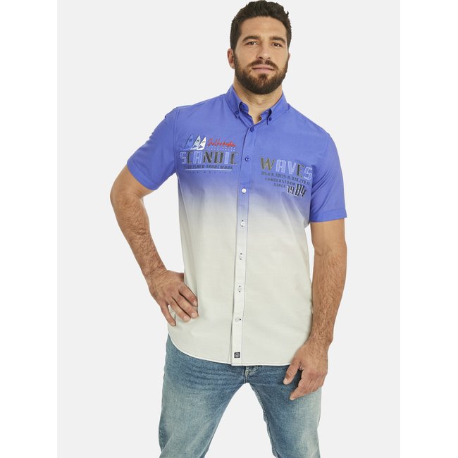 Chemise à manches courtes ODDI bleu roi <span itemprop=
