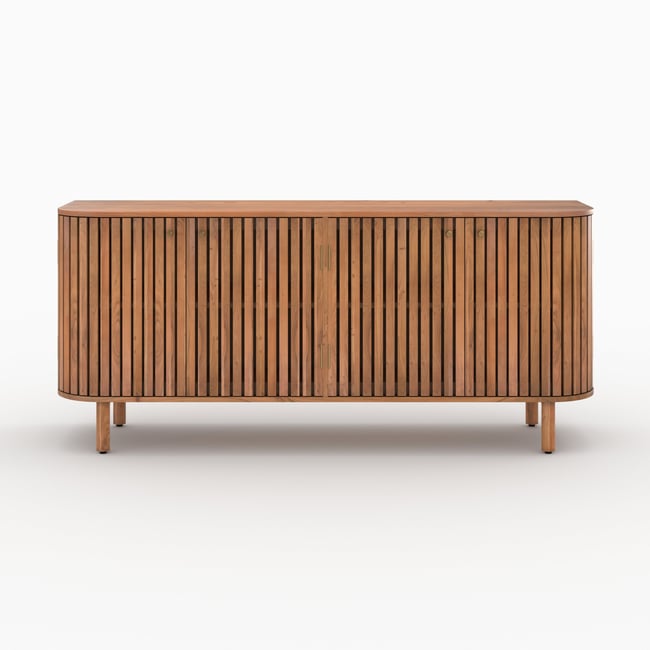 Buffet en bois d'acacia - PAOLA Couleur naturel <span itemprop=