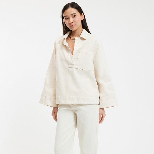Chaqueta camisera, en denim de algodón - LA REDOUTE COLLECTIONS
