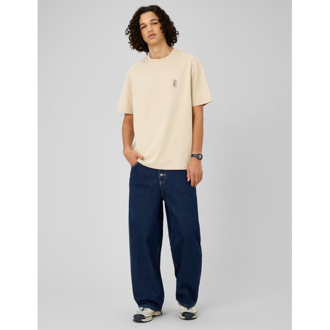 Jean balloon brut bleu moyen <span itemprop=