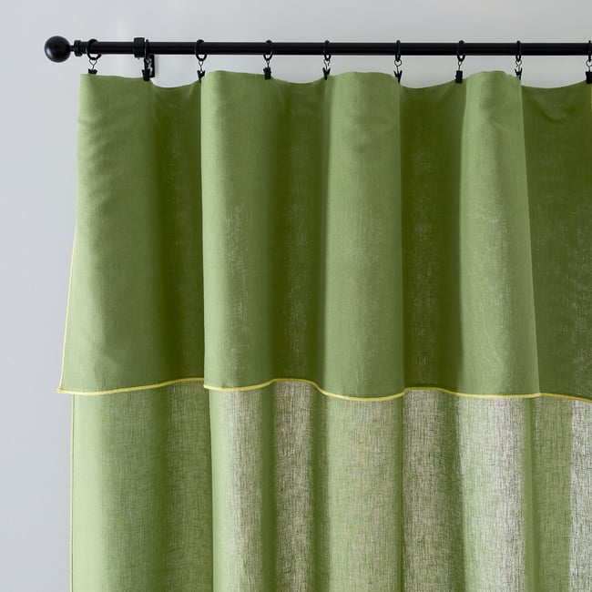 Panneau coton lin, WARNA vert olive <span itemprop=