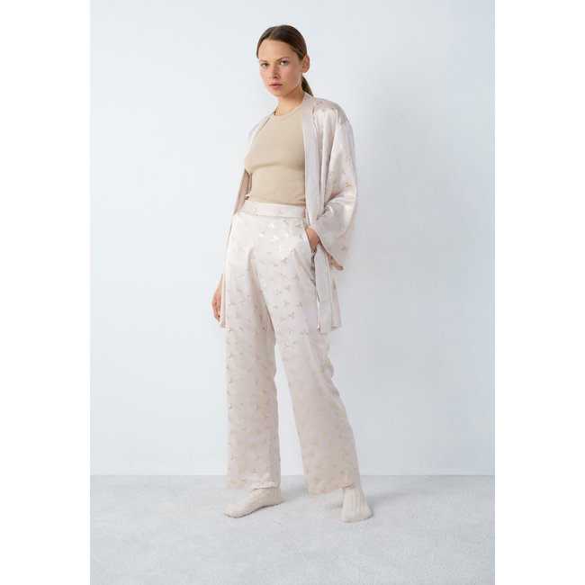 Pantalon de pyjama satiné TIGE blush <span itemprop=