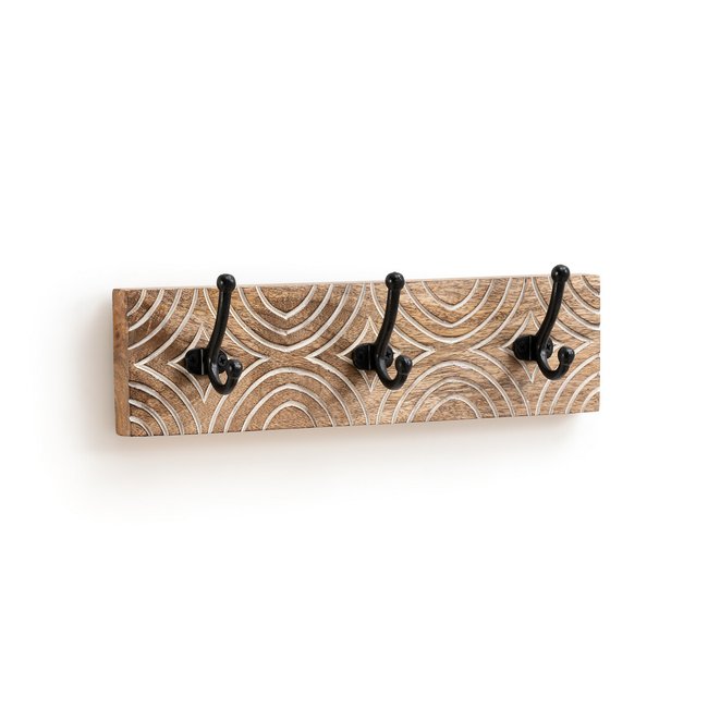 Pianna Mango Wood Wall Hooks, wood/metal, SO'HOME