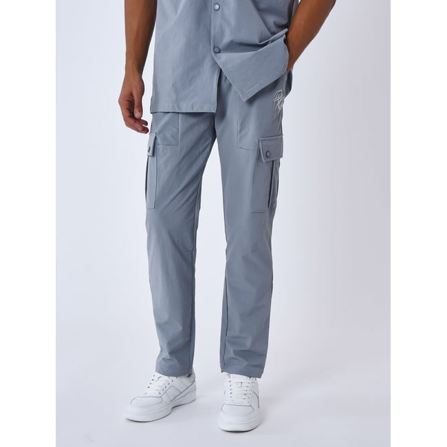 Cargo multi-poches gris anthracite <span itemprop=