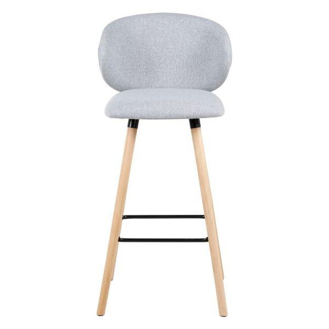 Chaise de bar tissu  pieds en bois Tiago - ZAGO