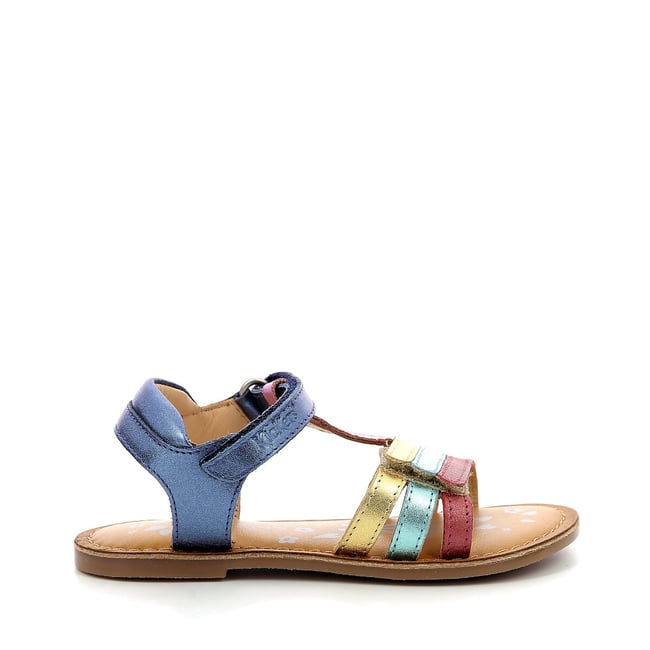 Sandales à Talons En Cuir Coloré Imprimé – Taille 41 – Fermeture Scratch – Talon 8 Cm