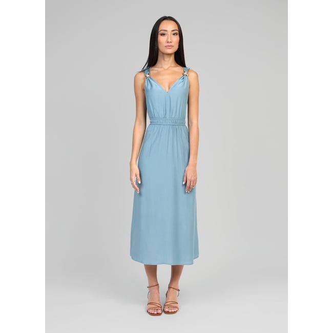 Robe Midi MALOUISE ciel <span itemprop=