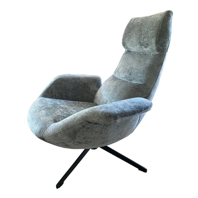 Fauteuil rotatif en velours - ASTI - MATHI DESIGN