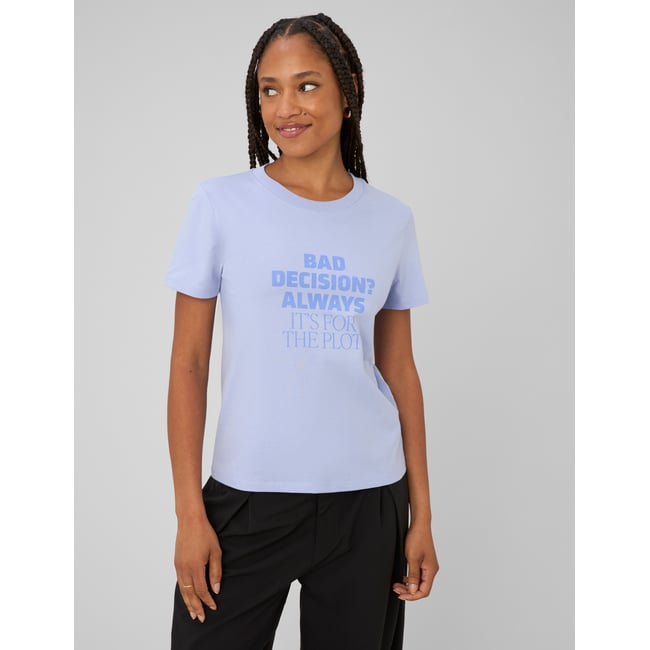 T-shirt imprimé lila <span itemprop=