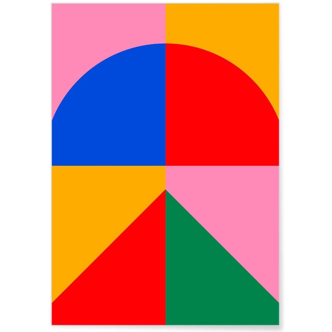 Affiche Bauhaus 3 Couleur blanc <span itemprop=