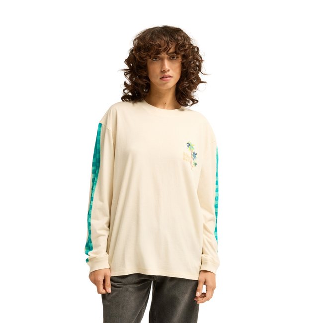 T shirt manches longues ON VACAY blanc white cap <span itemprop=