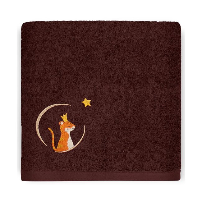 Serviette de bain Tigre marron, orange <span itemprop=