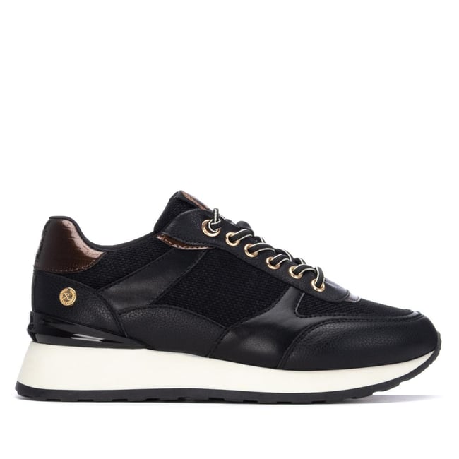 Baskets Plaine Décontractée Lacets noir <span itemprop=