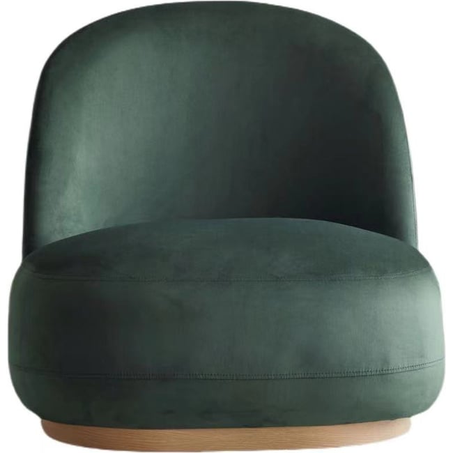 Fauteuil en velours - COLETTE Couleur vert <span itemprop=