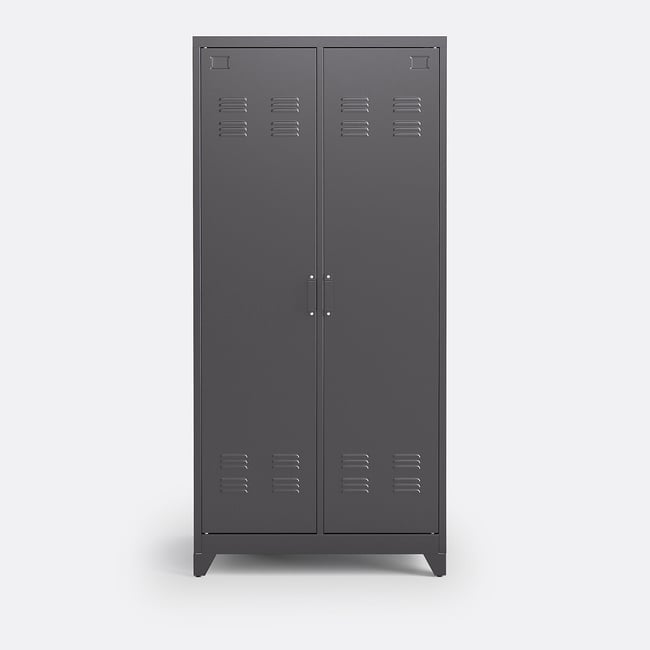 Armoire 2 portes en métal acier, HIBA - LA REDOUTE INTERIEURS