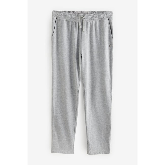 Pantalon de jogging léger élastiques gris chiné <span itemprop=