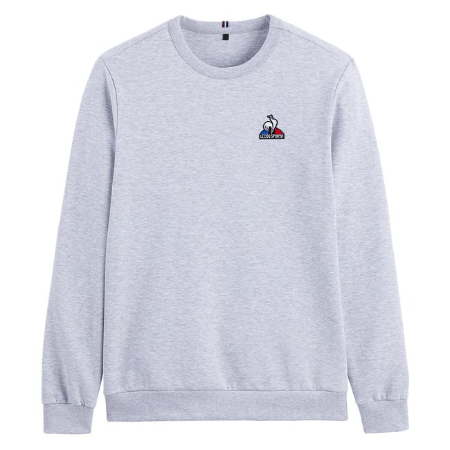 Sweat de gola redonda cinzento mesclado <span itemprop=
