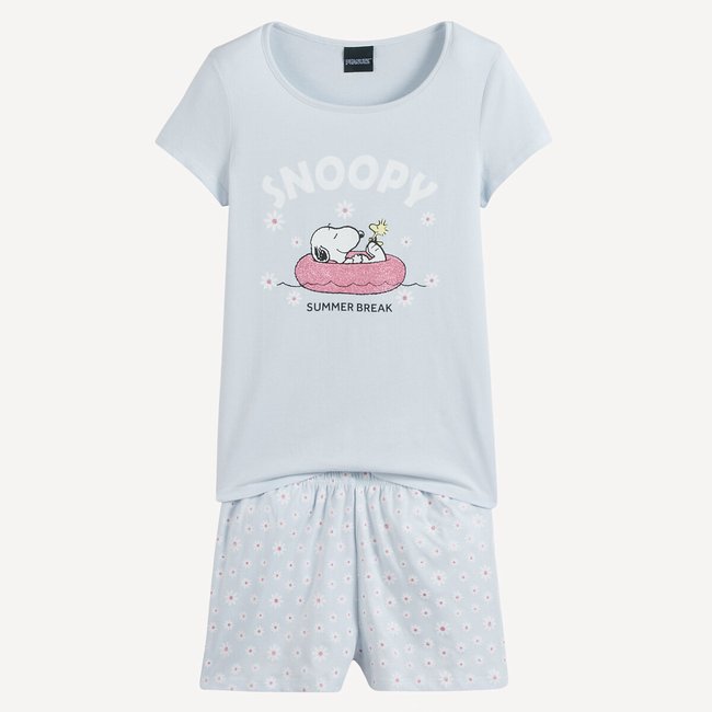 Pigiama corto Snoopy blu chiaro SNOOPY