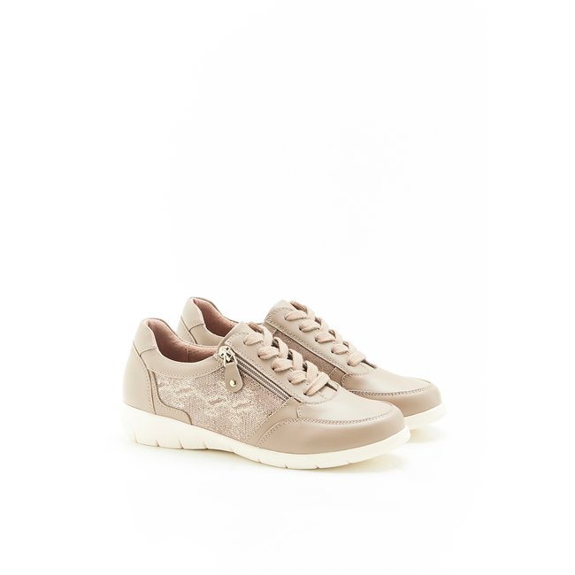 Derbies irisés Amortyl marron taupe <span itemprop=