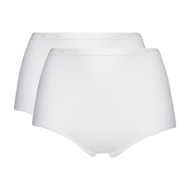 Confezione da 2 culotte maxi in cotone bio bianco / bianco PLAYTEX
