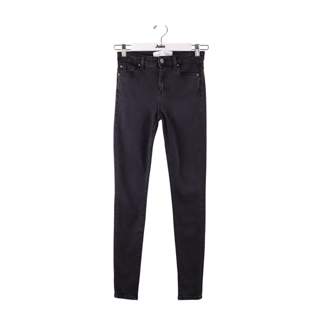 Jean slim en coton - Très Bon État noir <span itemprop=