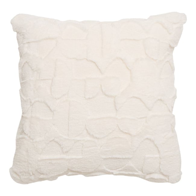 Coussin carré NALIA blanc <span itemprop=
