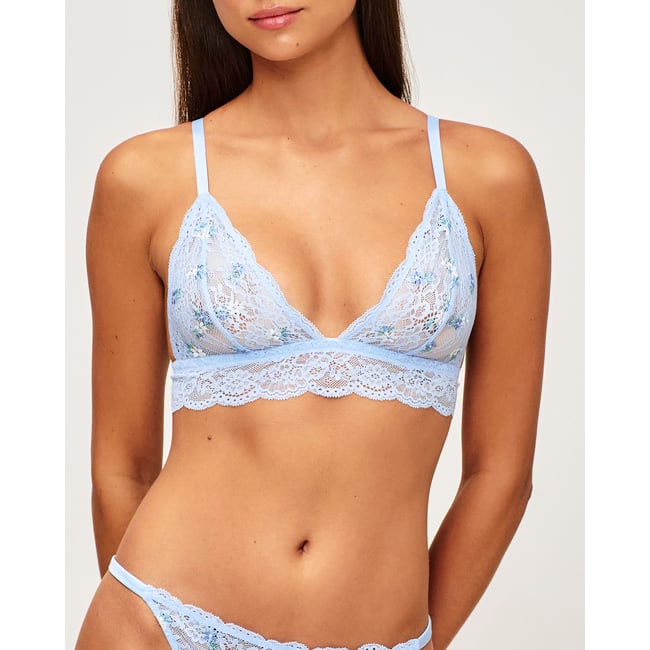 Soutien-gorge triangle en dentelle et broderie florale LACEDITSIZ - UNDIZ