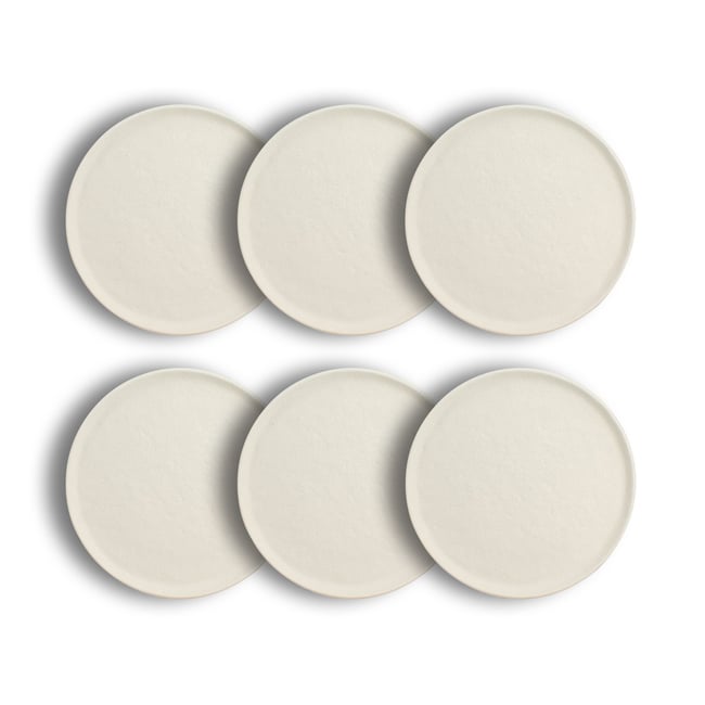 Lot de 6 assiettes à dessert 21cm, SNOWSTACK Couleur blanc <span itemprop=
