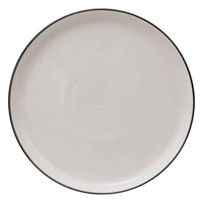 Lot de 6 assiettes plates en porcelaine ALIX Couleur blanc <span itemprop=