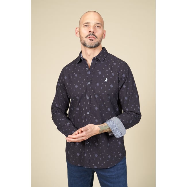 Chemise imprimée losanges éthniques - MCS