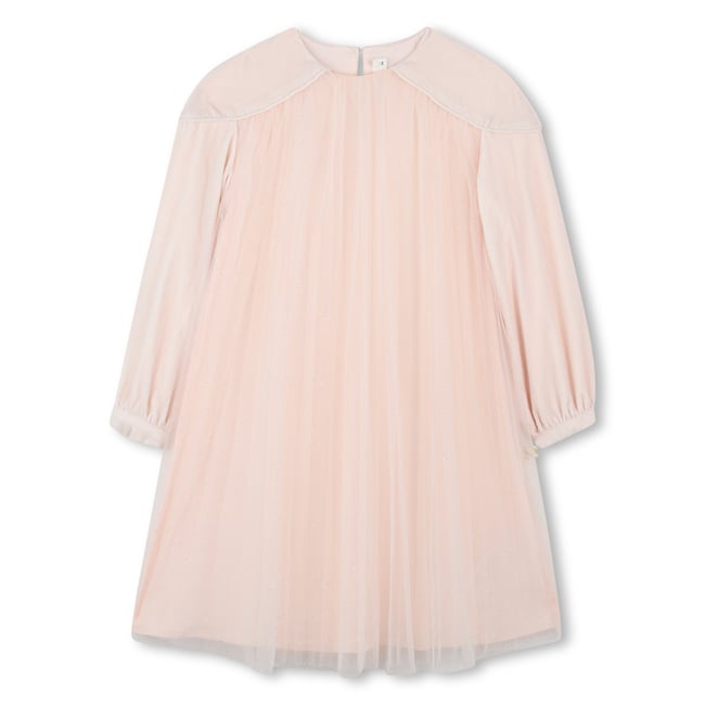 Combinaison bi-matériau rose courage <span itemprop=