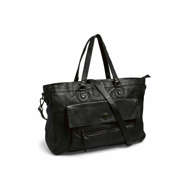 Bolso de mano de piel Totally Royal negro <span itemprop=