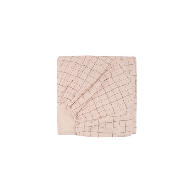 Drap housse bébé L1N0 en coton bio lavé - NOBODINOZ